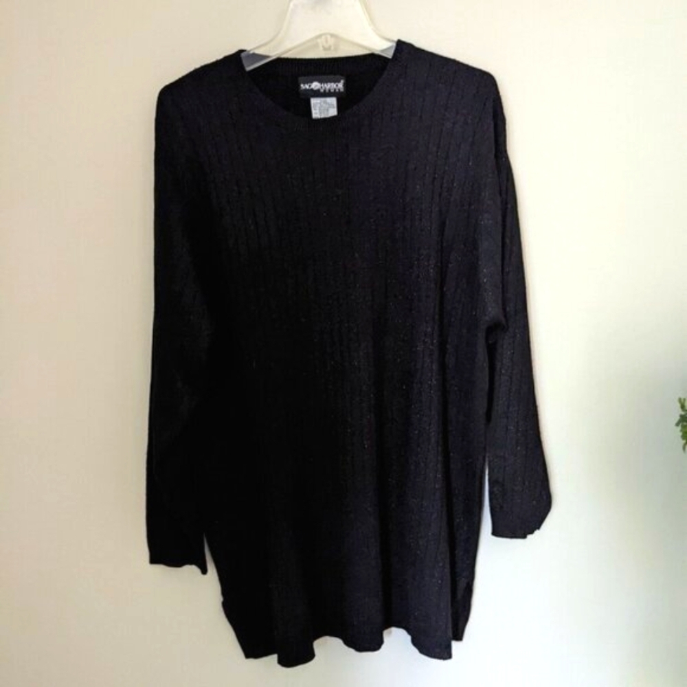 Sag Harbor Woman Metallic Sweater Size 2X Shiny